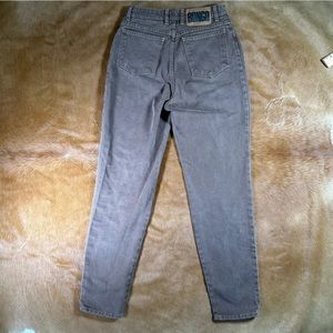 Vintage Bongo Made in the USA High Waisted Brown Denim Jenas with Tan Stitching